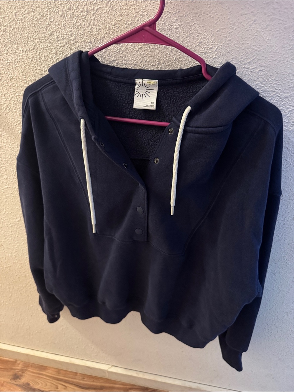 OFFLINE By Aerie Cloud Fleece
Snap Front Hoodie - Royal Navy